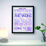 Personalised 'Favourite Things' Framed Print: Purples, thumbnail 4 of 6
