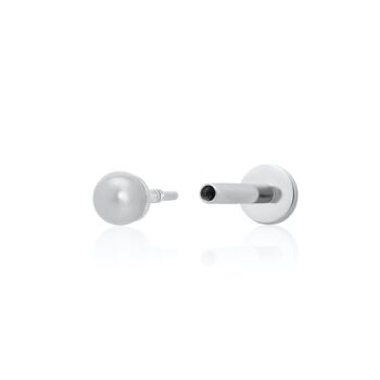 Pearl Single Flat Back Stud Earring, 6 of 7