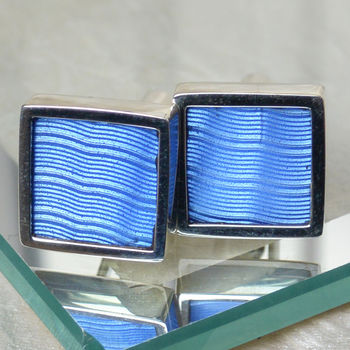 Engine Turned Antique Sterling Silver Cufflinks, 5 of 5