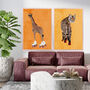 Custom Personalised Tiger In Heels Art Print, thumbnail 4 of 9