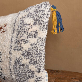 Warli Recycled Hand Tufted Cotton Cushion Cover 04, 6 of 8