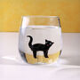 G Decor Handmade Curious And Playful Cats Glass Tumbler, thumbnail 3 of 5
