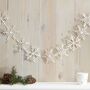 Glitter Snowflake Christmas Garland Decoration, thumbnail 1 of 2