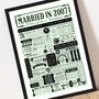 2007 Personalised 19th Bronze Wedding Anniversary Poster, thumbnail 3 of 11