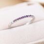 Amethyst Purple Ombre Half Eternity Ring, thumbnail 2 of 11