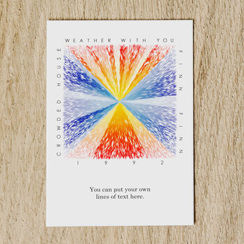 Personalised Favourite Song Abstract Art Music Card, 6 of 9