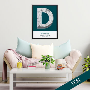 Dundee City Map Wall Art Print, 6 of 9