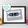 70th Birthday Print Songs On The Day You Were Born 1956, thumbnail 12 of 12