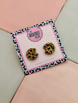 Cookie Glitter Resin Studs / Gift For Cookie Lovers / Gift For Baker, 4 of 6