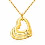 Personalised Multi Hearts Shaped Engraved Necklace, thumbnail 3 of 10