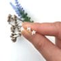 Sterling Silver Mini Textured Lightning Bolt Earrings, thumbnail 5 of 8