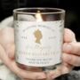 Personalised Queens Commemorative Glass Candle, thumbnail 1 of 3
