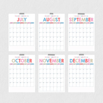 2026 Monthly Wall Planner Individual Pages, 5 of 10