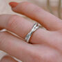 Personalised Interlinked Infinity Silver Band Ring, thumbnail 3 of 9