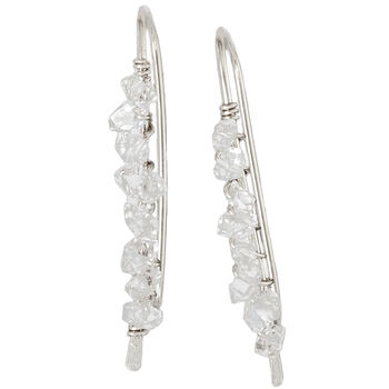 Herkimer Diamond Ear Climbers In Sterling Silver, 4 of 7