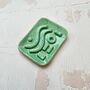 Geometric Mint Ceramic Soap Dish, thumbnail 3 of 3