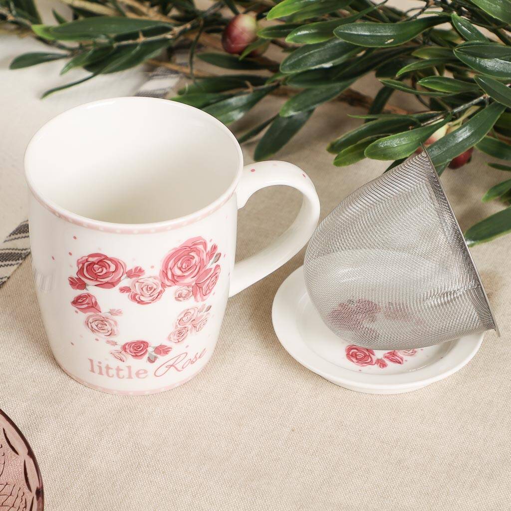 little rose tea infuser mug and cup set by dibor