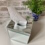 Diamante Mirrored Glass Tissue Box Holder – 15cm Cube, thumbnail 6 of 9