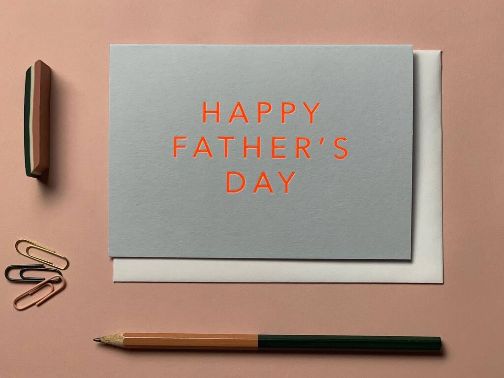 Handprinted Happy Father’s Day Bright Card