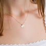 Small Sideways Heart Initial Necklace, thumbnail 2 of 4