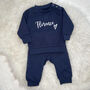 Script Baby And Kids Personalised Sweatshirt Jogger Set, thumbnail 5 of 7