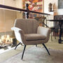 Bourne Chenille Grey Cocktail Chair, thumbnail 1 of 7