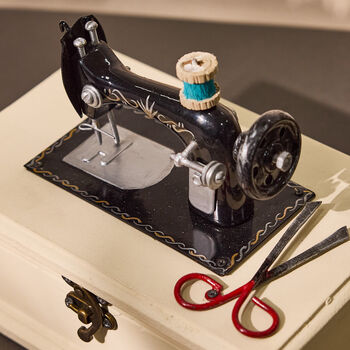 Personalised Vintage Sewing Machine Craft Box, 3 of 11