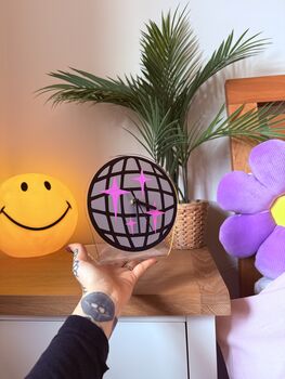 Disco Ball Table Decorative Clock Silent Movement, 3 of 7