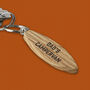 'Dad's Campervan' Oak Surfboard Keyring, thumbnail 2 of 3