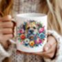 Personalised Border Terrier Summer Floral Dog Wreath Cushion And Mug Gift Bundle B, thumbnail 2 of 4