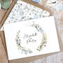 Periwinkle Wreath Concertina Wedding Invitations, thumbnail 4 of 7