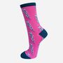 Leopard Print Lightning Bolts Bamboo Socks Gift Box, thumbnail 4 of 4