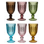 Set Of Six Roselle Coloured Wine Glasses, thumbnail 2 of 5