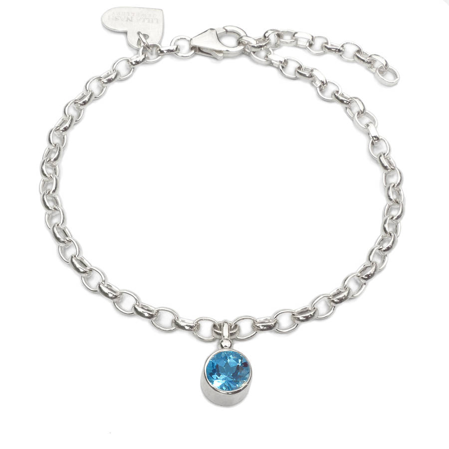 blue topaz bracelet december birthstone by lilia nash jewellery ...