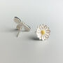 Sterling Silver Bumblebee And Daisy Stud Earrings, thumbnail 2 of 8