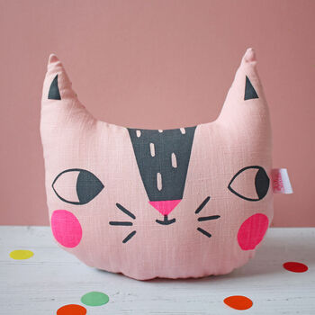 Screen Printed Cat Cushion, 5 of 11