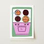 Five Stars Kitchen Chef Art Print, thumbnail 2 of 2