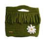 Daisy Luxury Handmade Crochet Knit Hand Bag, thumbnail 2 of 6