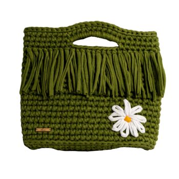 Daisy Luxury Handmade Crochet Knit Hand Bag, 2 of 6