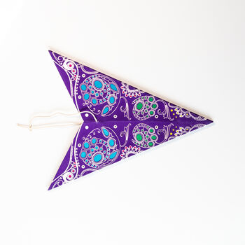 Purple Boho Paper Star Decoration, 7 of 10