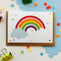 Children's Rainbow Card With Rainbow Sticker, thumbnail 1 of 5