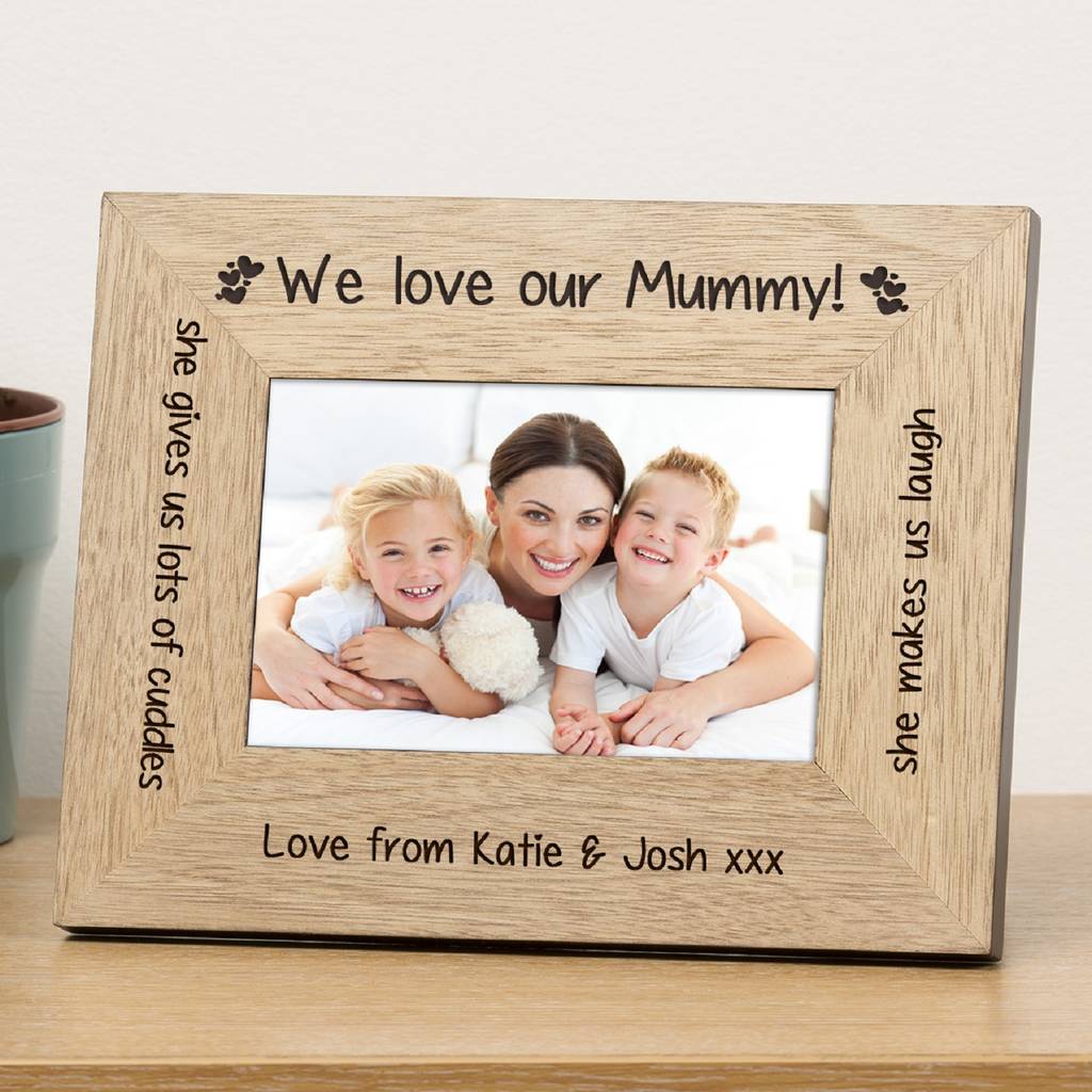 Personalised I Love Or We Mummy Frame By Babyfish Personalised I Love Or We Mummy Frame