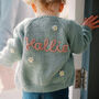 Handmade Personalised Daisy Name Cardigan, thumbnail 1 of 5