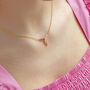 Lightning Bolt Birthstone And Pearl Bar Necklace, thumbnail 7 of 12
