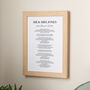 Wedding Vows Or Song Lyrics Paper Anniversary Print, thumbnail 1 of 3