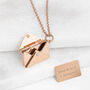 Personalised Rose Gold Plated Envelope Necklace, thumbnail 2 of 6