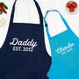 Personalised Daddy And Child Apron Set, thumbnail 2 of 9