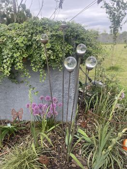 Cluster Of Five Glass Or Prism Balls For Garden, 8 of 12