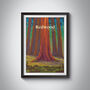 Redwood National Park Travel Poster Art Print, thumbnail 1 of 8