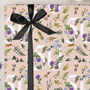 Three Sheets Of Floral 50th Birthday Wrapping Paper, thumbnail 2 of 2